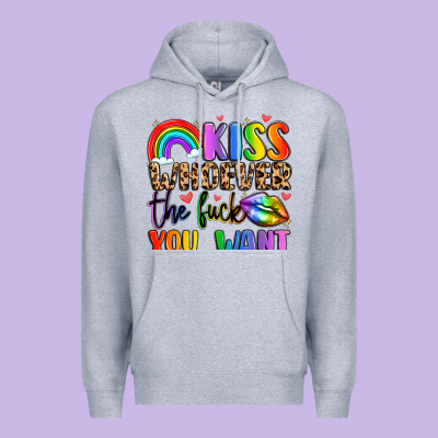 Kiss Whoever The Fuck You Want Premium Hoodie Designed By Lillyallendesigns