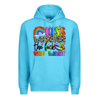 Ocean Blue kiss whoever the fuck you want Premium Hoodie - LillyAllenDesigns