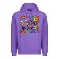 Purple kiss whoever the fuck you want Premium Hoodie - LillyAllenDesigns