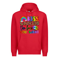 Red kiss whoever the fuck you want Premium Hoodie - LillyAllenDesigns
