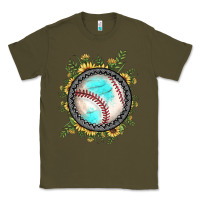 Army Green baseball gemstone sunflower Classic Tee - JahusDesignShop