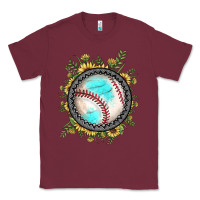 Burgundy baseball gemstone sunflower Classic Tee - JahusDesignShop