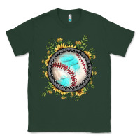 Sports Green baseball gemstone sunflower Classic Tee - JahusDesignShop