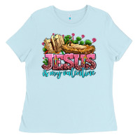 Baby Blue jesus is my valentine Ladies Tee - AdoDesignShop