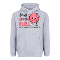 Heather Grey sorry brain full Heavyweight Hoodie - MaliasSmallBusiness