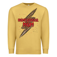 Antique Gold homeschool mom lightning bolt Premium Sweatshirt - MaliasSmallBusiness