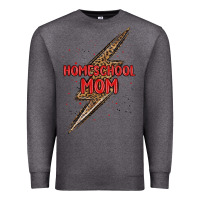 Charcoal Heather homeschool mom lightning bolt Premium Sweatshirt - MaliasSmallBusiness