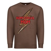 Chestnut homeschool mom lightning bolt Premium Sweatshirt - MaliasSmallBusiness