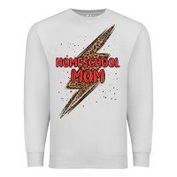 Dove Grey homeschool mom lightning bolt Premium Sweatshirt - MaliasSmallBusiness