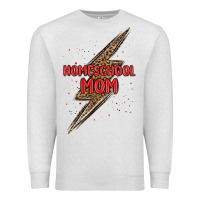 Oatmeal Heather homeschool mom lightning bolt Premium Sweatshirt - MaliasSmallBusiness