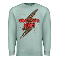 Seafoam homeschool mom lightning bolt Premium Sweatshirt - MaliasSmallBusiness