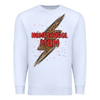 White homeschool mom lightning bolt Premium Sweatshirt - MaliasSmallBusiness