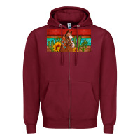 Burgundy aztec horse cactus and sunflowers license plate template Zipper Hoodie - Artiststas
