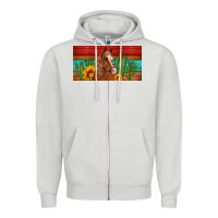Dove Grey aztec horse cactus and sunflowers license plate template Zipper Hoodie - Artiststas