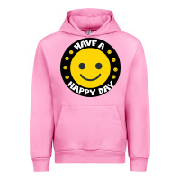Fuchsia Pink Have A Happy Day Urban Hoodie - Bettercallsaul