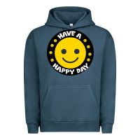 Pigment Midnight Navy Have A Happy Day Urban Hoodie - Bettercallsaul