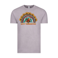 Vintage Zinc happy thanksgiving rainbow Vintage Tee - BarkalooDesign