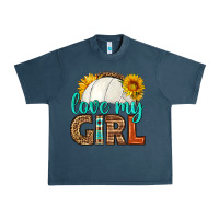 Midnight Navy love my girl volleyball Urban Heavy Tee - HRA Design Shop