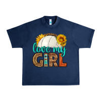 Navy love my girl volleyball Urban Heavy Tee - HRA Design Shop