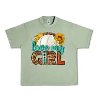 Oil Green love my girl volleyball Urban Heavy Tee - HRA Design Shop