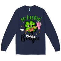Navy so luckin boujee Long Sleeve Tee - Artiststas