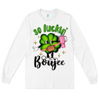 White so luckin boujee Long Sleeve Tee - Artiststas