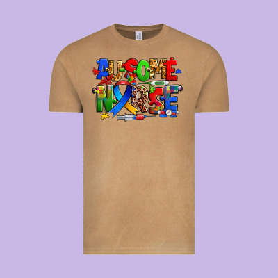 Ausome Autism Nurse Vintage Tee Designed By Zillion Design Studio