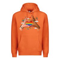 Carrot lgbtq pride hands Premium Hoodie - LillyAllenDesigns