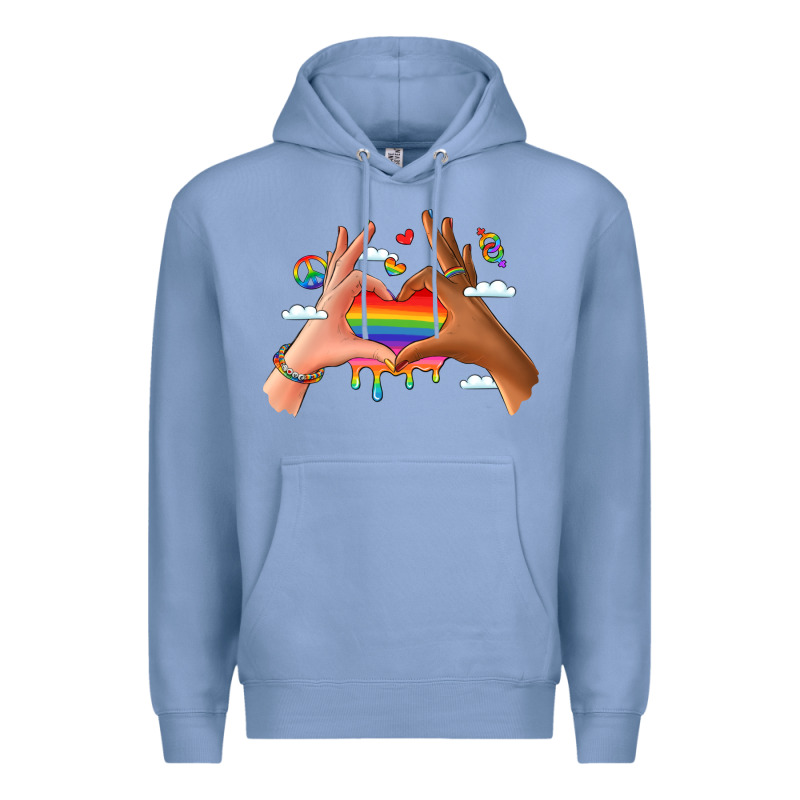 Lgbtq Pride Hands Premium Hoodie by LillyAllenDesigns | Teevron