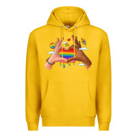 Lemon lgbtq pride hands Premium Hoodie - LillyAllenDesigns