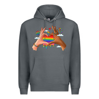 Rock lgbtq pride hands Premium Hoodie - LillyAllenDesigns
