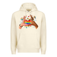 Sandshell lgbtq pride hands Premium Hoodie - LillyAllenDesigns