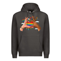 Smoke lgbtq pride hands Premium Hoodie - LillyAllenDesigns