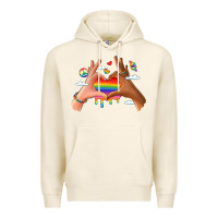 Tofu lgbtq pride hands Premium Hoodie - LillyAllenDesigns