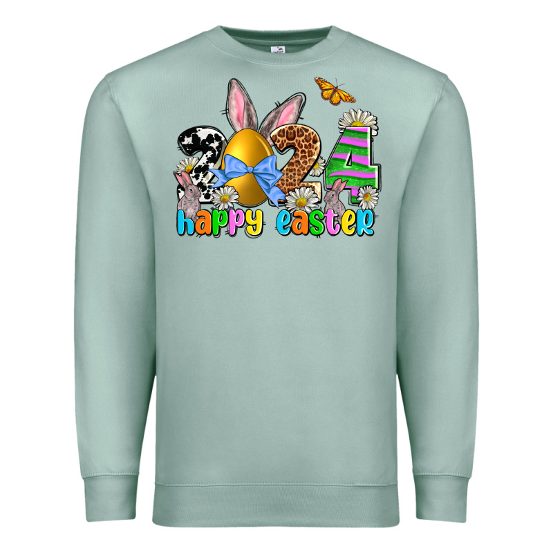 2024 Happy Easter Premium Sweatshirt by NancyCooperArtShop | Teevron