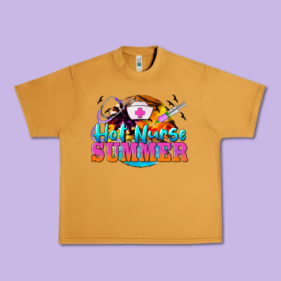 Hot Nurse Summer Urban Heavy Tee Designed By Barkaloodesign