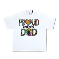 White proud autism dad Urban Heavy Tee - SublimationCraftShop