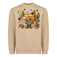 Mushroom Mexican Gnome Truck Heavyweight Sweatshirt - texasbilliewilder