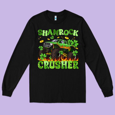 Shamrock Crusher Long Sleeve Tee Designed By Artiststas