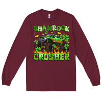 Burgundy shamrock crusher Long Sleeve Tee - Artiststas