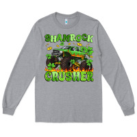 Heather Grey shamrock crusher Long Sleeve Tee - Artiststas
