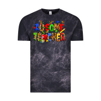 Cloud Black ausome autism teacher Vintage Tee - Zillion Design Studio