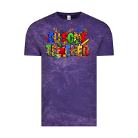 Cloud Purple ausome autism teacher Vintage Tee - Zillion Design Studio