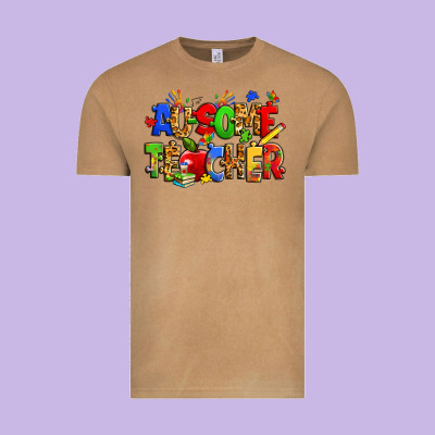Ausome Autism Teacher Vintage Tee Designed By Zillion Design Studio