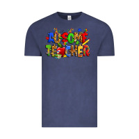 Vintage Denim ausome autism teacher Vintage Tee - Zillion Design Studio