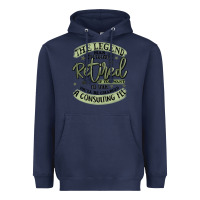 Navy the legend has officially retired Heavyweight Hoodie - MaliasSmallBusiness