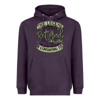 Plum the legend has officially retired Heavyweight Hoodie - MaliasSmallBusiness