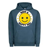 Pigment Midnight Navy Have A Happy Day Urban Hoodie - Bettercallsaul