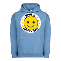 Pigment Pebble Blue Have A Happy Day Urban Hoodie - Bettercallsaul