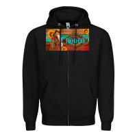 Black aztec horse cactus and sunflowers license plate template Zipper Hoodie - Artiststas